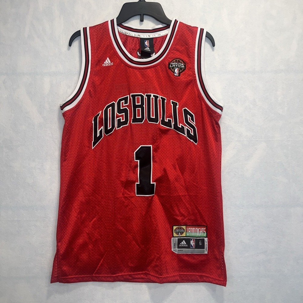 Rare Derrick Rose Chicago Bulls Latin Nights Adidas Jersey Size S‎